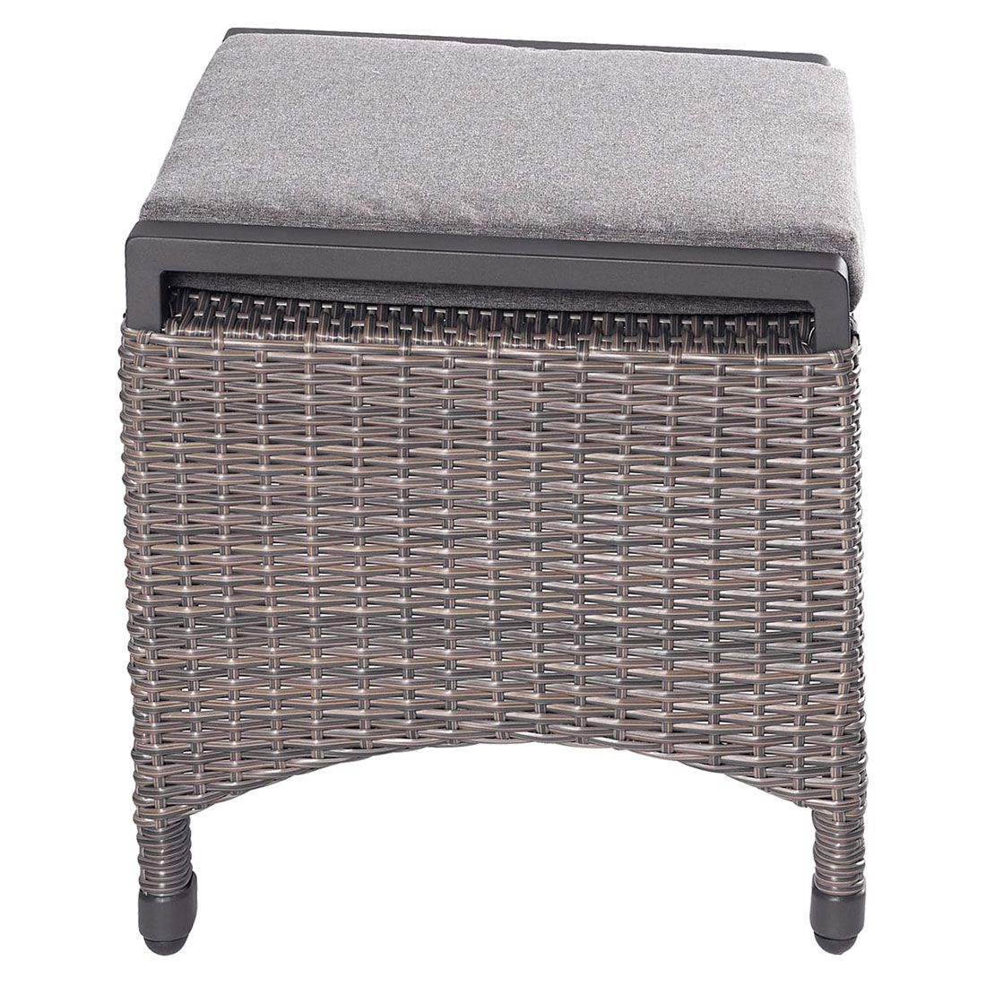 LC Garden Komido Gartenhocker Aluminium/Geflecht