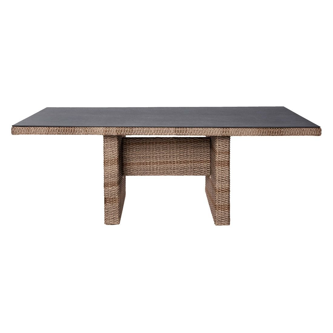 LC Garden Monaco Gartentisch 200x95cm Geflecht/Spraystone