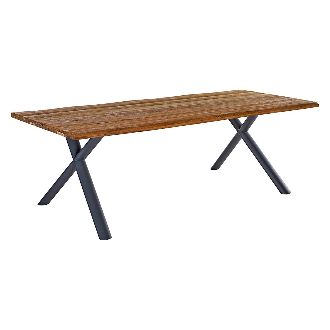 LC Garden Riviona Gartentisch 200x100cm Edelstahl/Teak recycelt