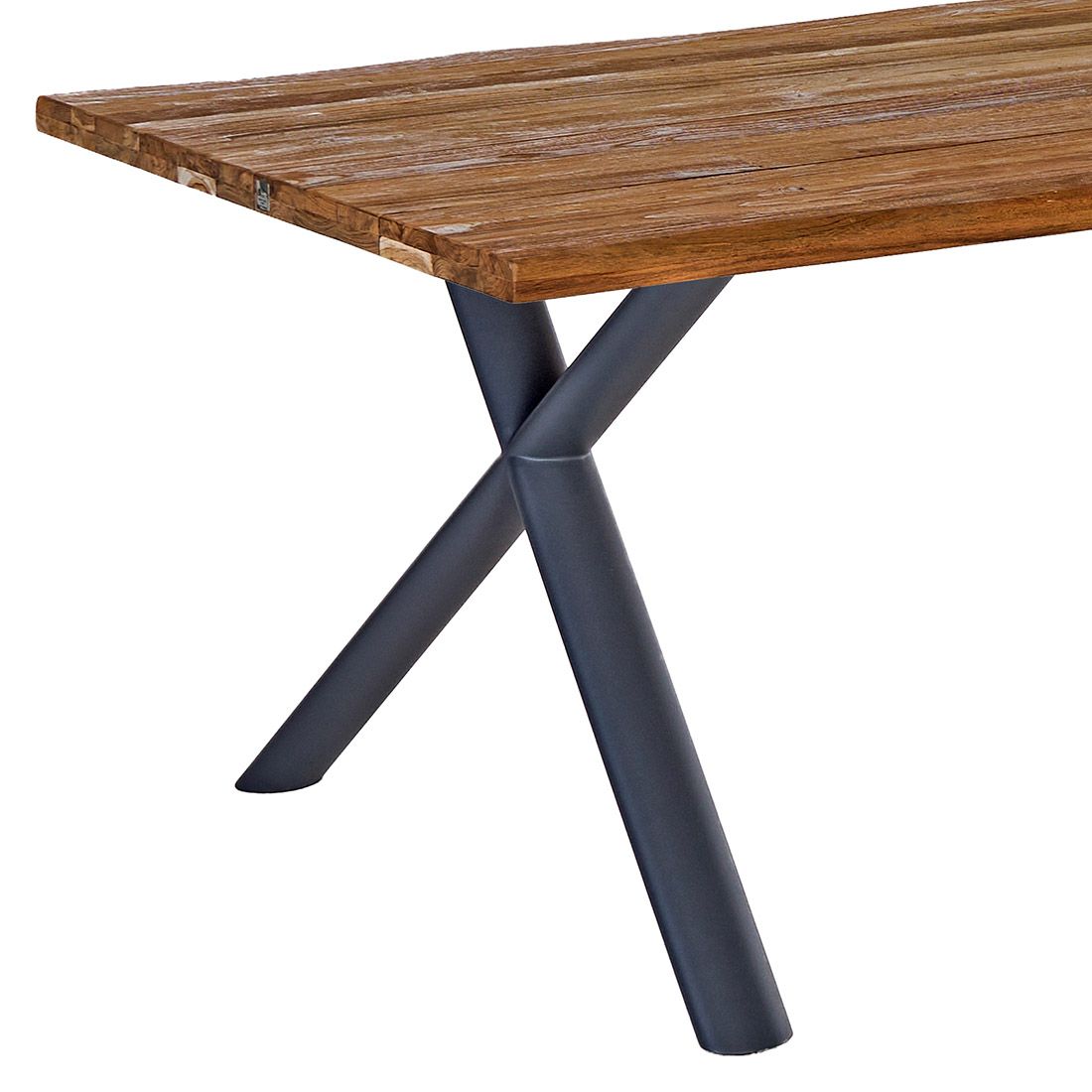 LC Garden Riviona Gartentisch 200x100cm Edelstahl/Teak recycelt