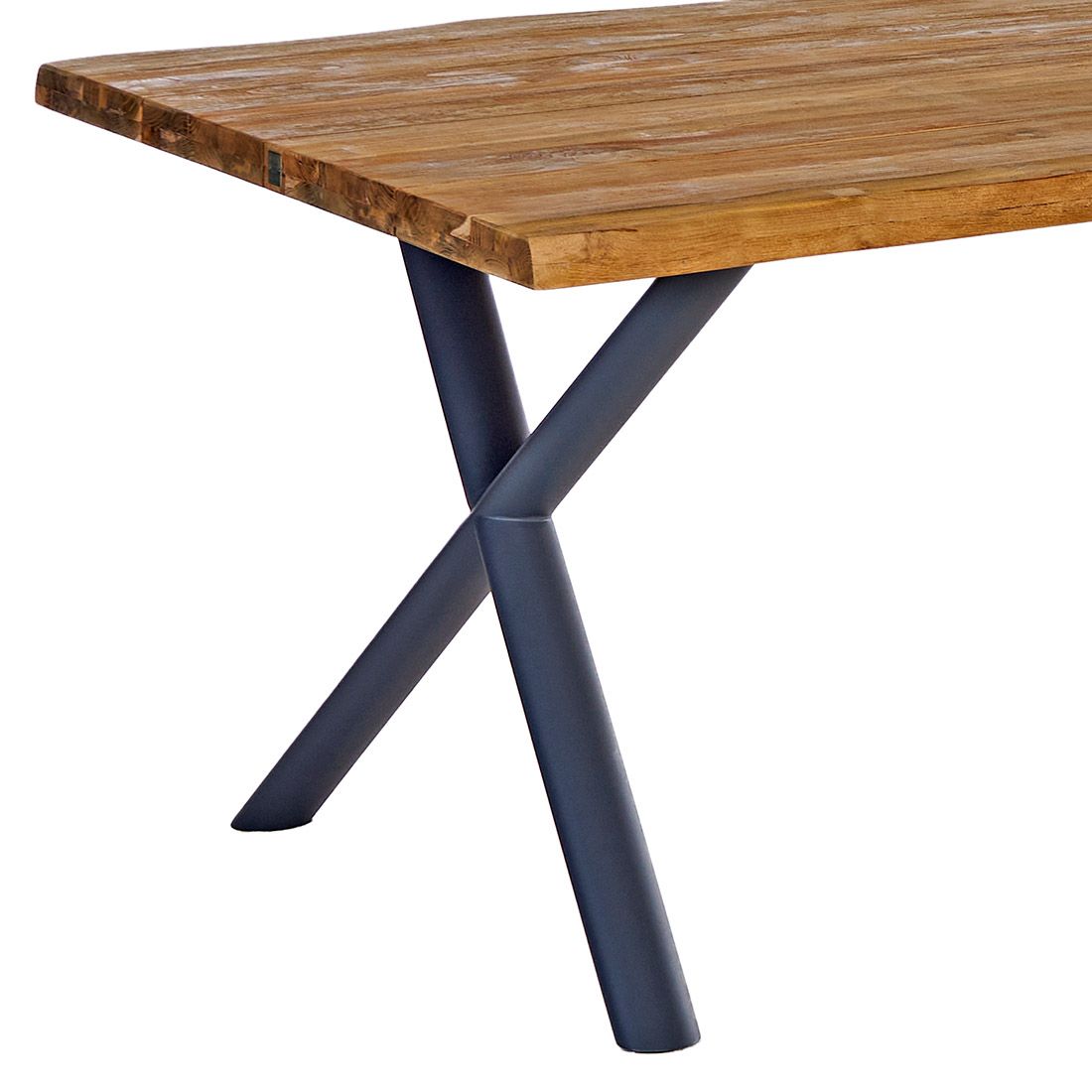 LC Garden Riviona Gartentisch 200x100cm Edelstahl/Teak recycelt