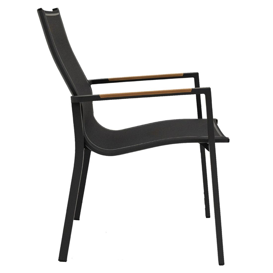 LC Garden Unicamo Stapelstuhl Aluminium/Textilene/Teak