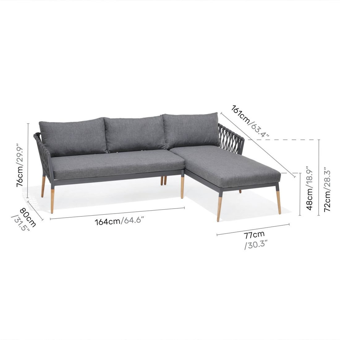 LifestyleGarden Ipanema Ecklounge Aluminium/Olefin