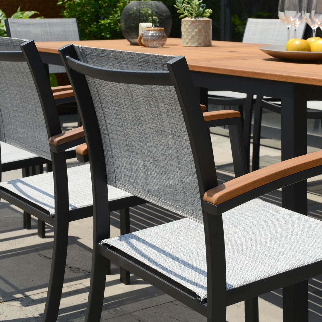 LifestyleGarden Ragusa Gartenmöbel-Set XL (8 Plätze) Tisch 180/240x100cm