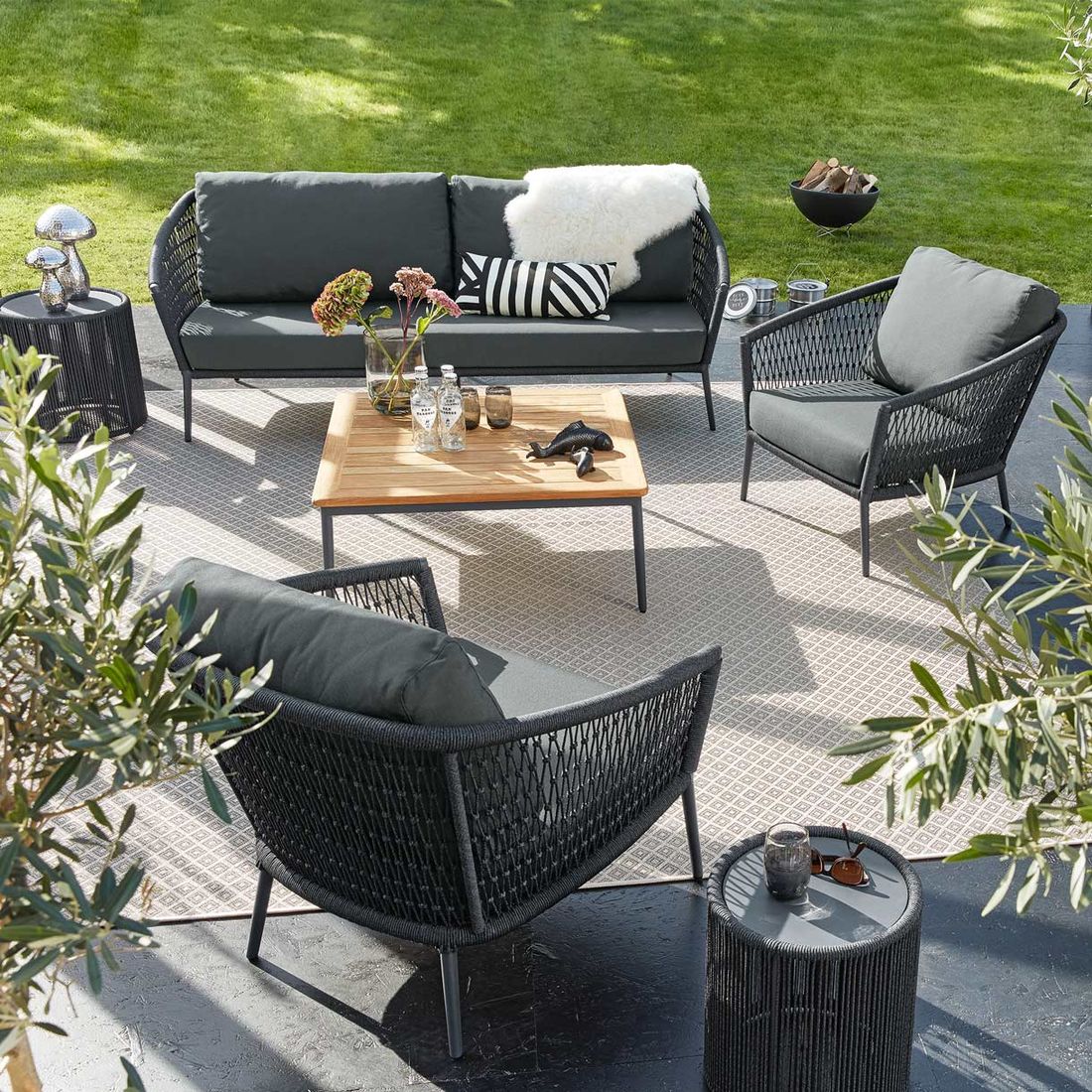 Musterring Ibiza Gartenloungesofa  Aluminium/Rope