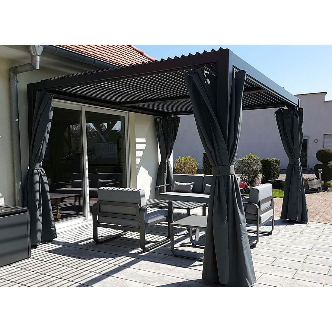 MWH Kiosko Gartenpergola 360cm Aluminium/Polyester
