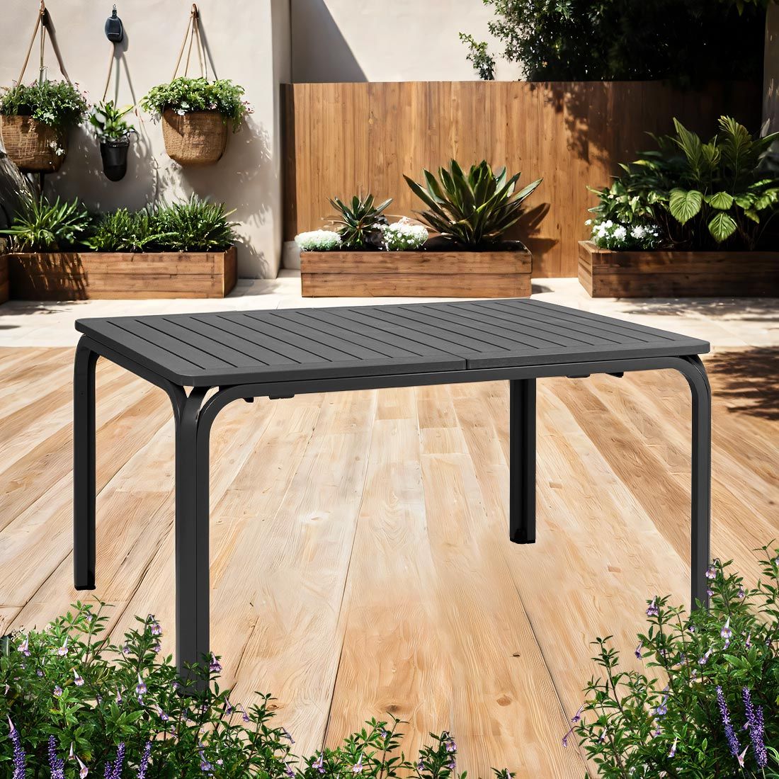 Nardi Alloro Ausziehtisch 140/210x100 cm Aluminium/DurelTOP
