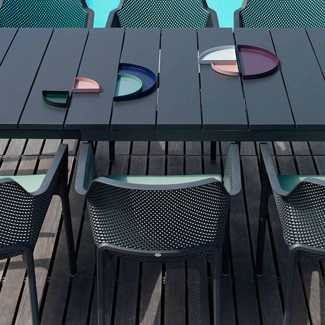 Nardi Alloro Ausziehtisch 210/280x100 cm Aluminium/Kunststoff