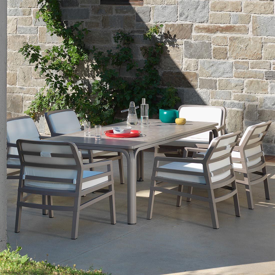 Nardi Alloro Ausziehtisch 210/280x100 cm Aluminium/Kunststoff