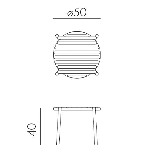 Nardi Doga Beistelltisch Garten Ø49,5cm Kunststoff