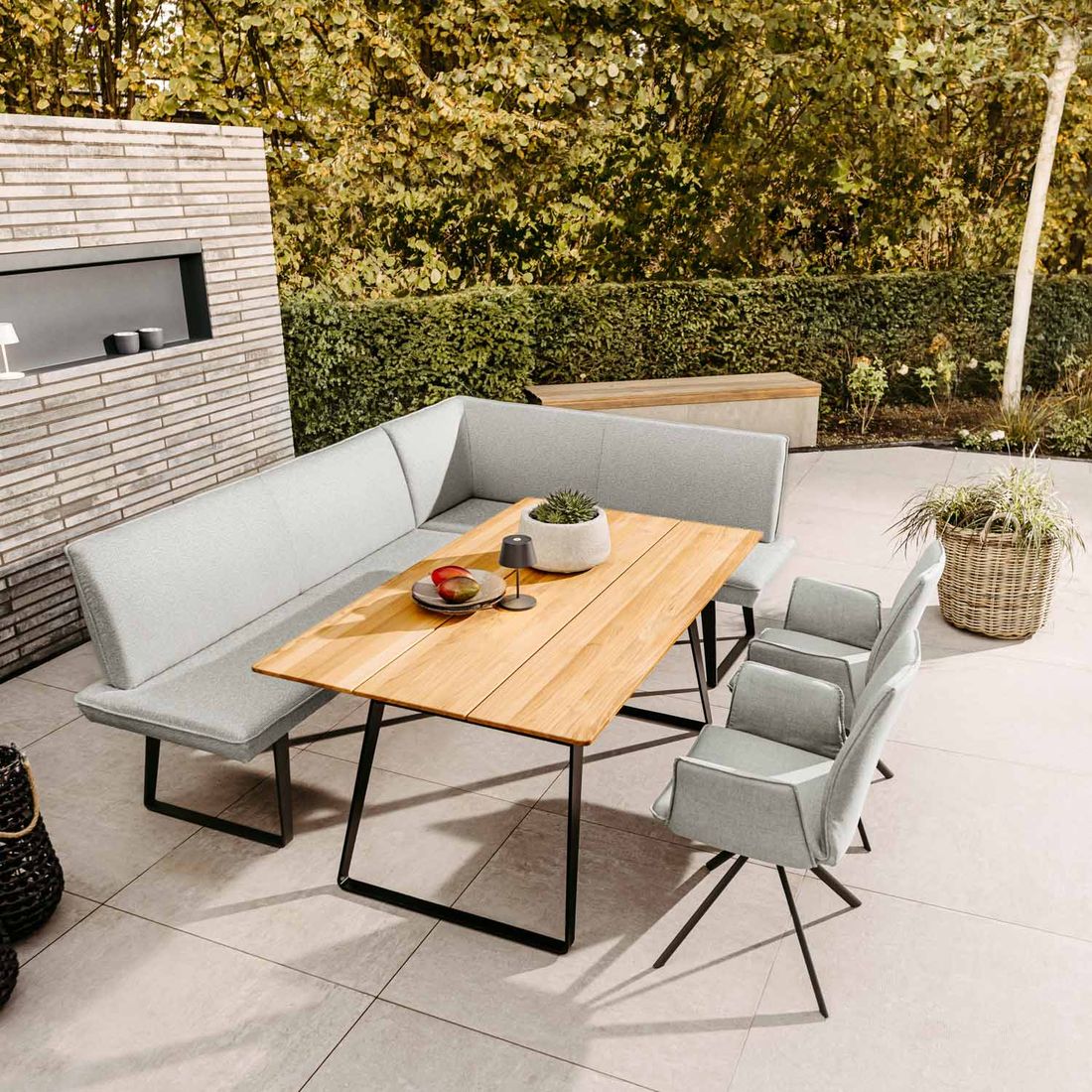 Niehoff Elba Gartentisch Stahl/Teak
