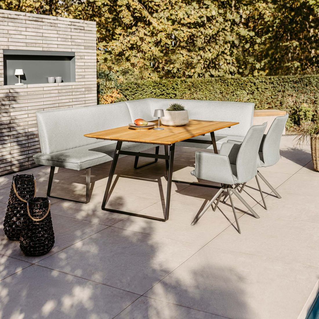 Niehoff Elba Gartentisch Stahl/Teak