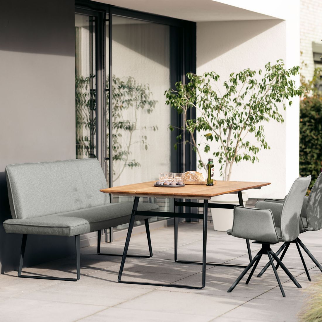 Niehoff Elba Diningsofa 160cm Stahl/Olefin