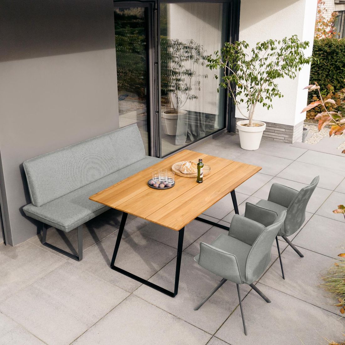 Niehoff Elba Diningsofa 200cm Stahl/Olefin