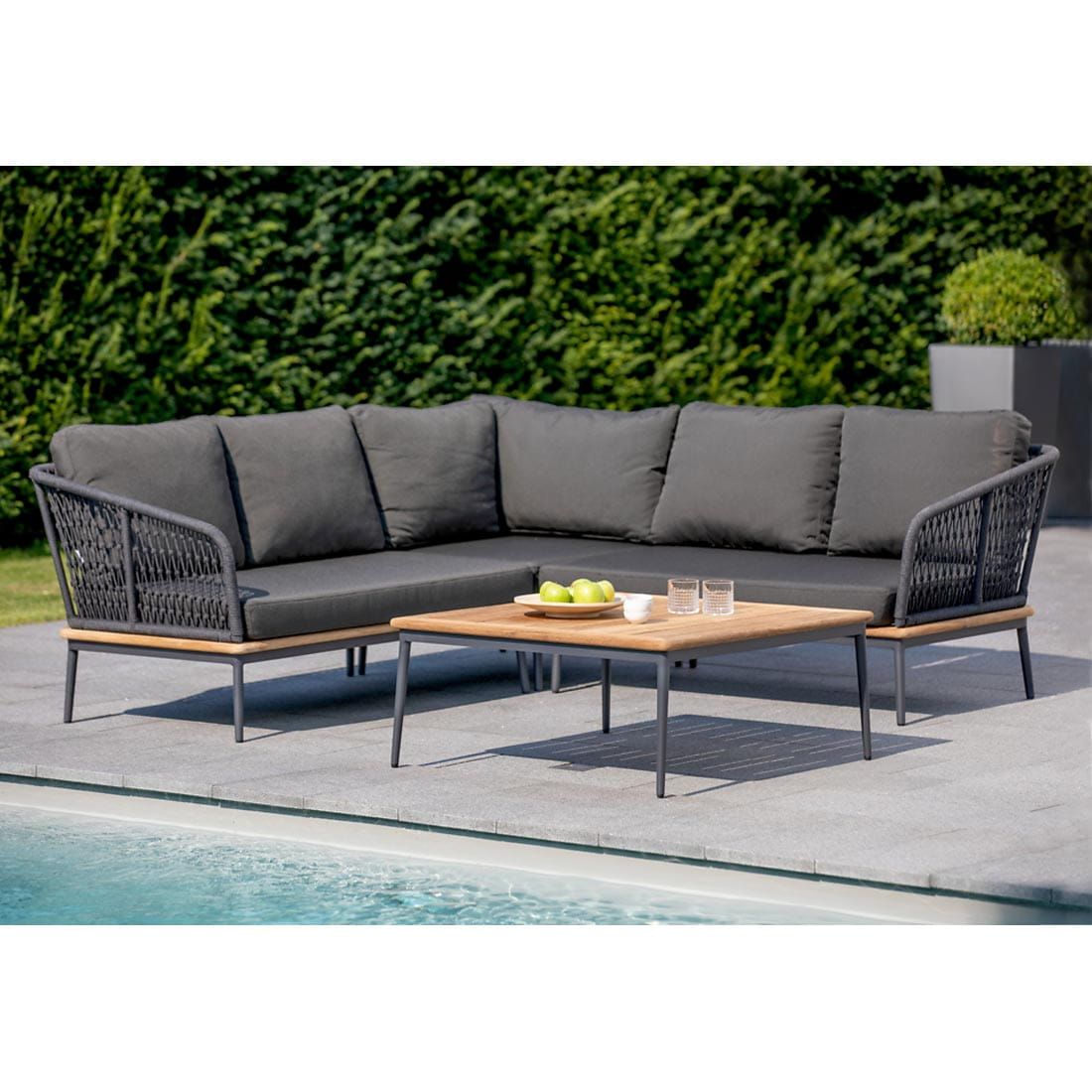Niehoff Freeport Ecklounge 4-tlg. mit Tisch 89x89cm