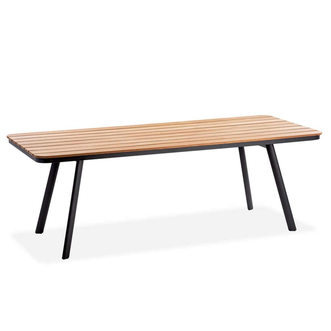 Niehoff Kubu Gartentisch 220x95cm Aluminium/Teak