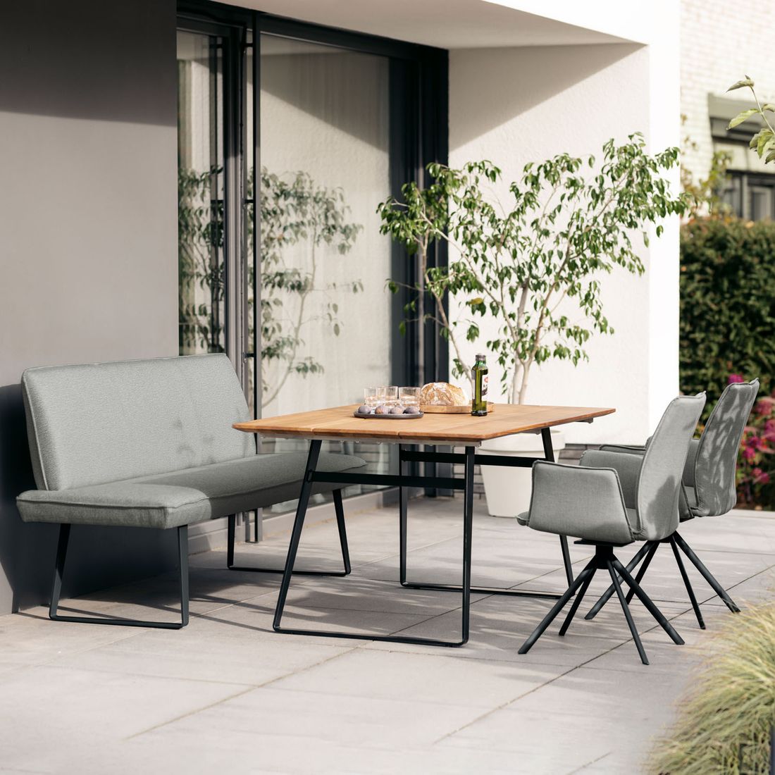 Niehoff Portofino Gartenmöbel-Set M (4 Plätze) Tisch 160x95cm