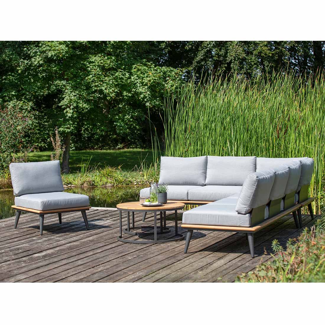 Niehoff Serra Ecklounge inkl. Loungetisch Aluminium/Canvas