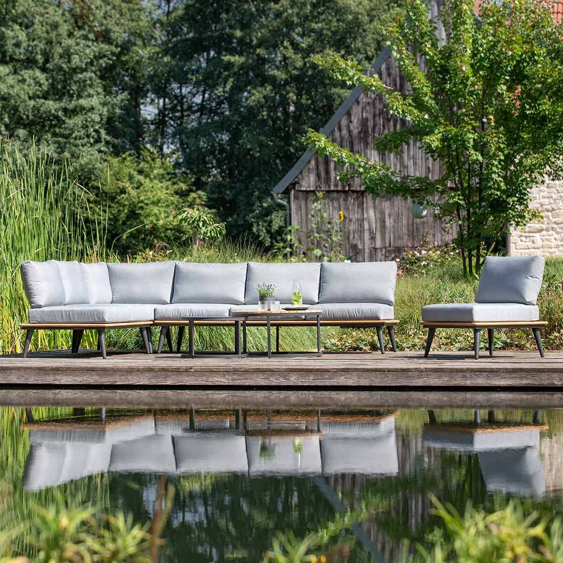 Niehoff Serra Ecklounge inkl. Loungetisch Aluminium/Canvas