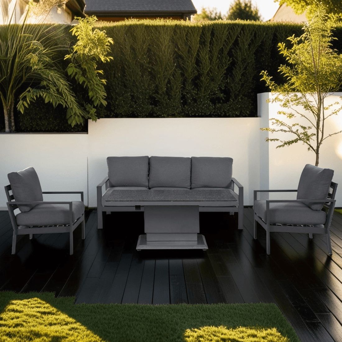 OUTLIV. Atlanta Loungeset inkl. Loungetisch Aluminium/Polyester