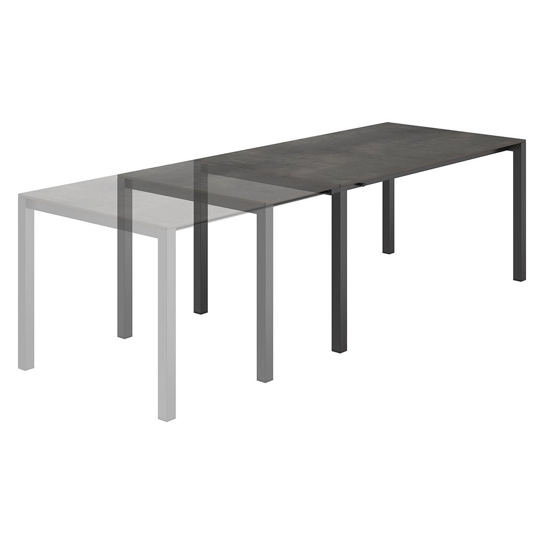 OUTLIV. Ausziehtisch 160/217/267x92cm Edelstahl/HPL
