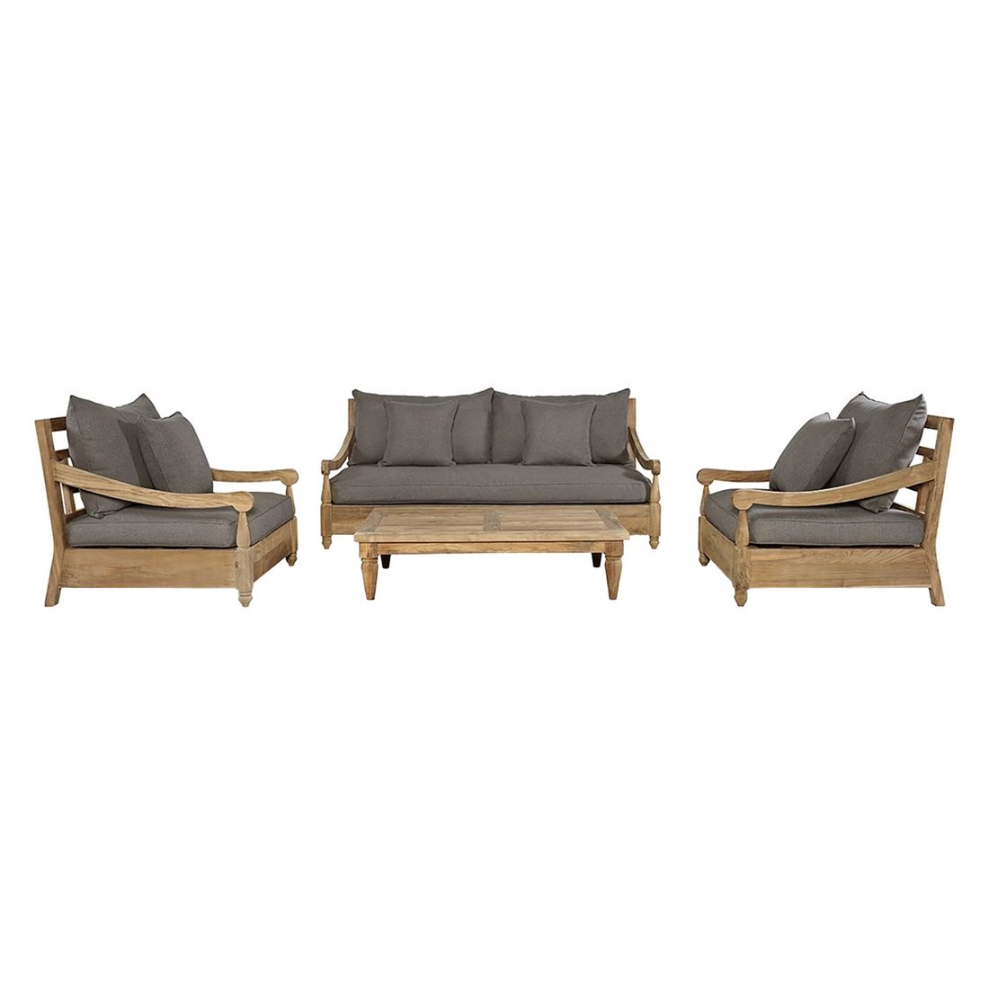 OUTLIV. Portofino Loungeset inkl. Loungetisch Teak/Olefin
