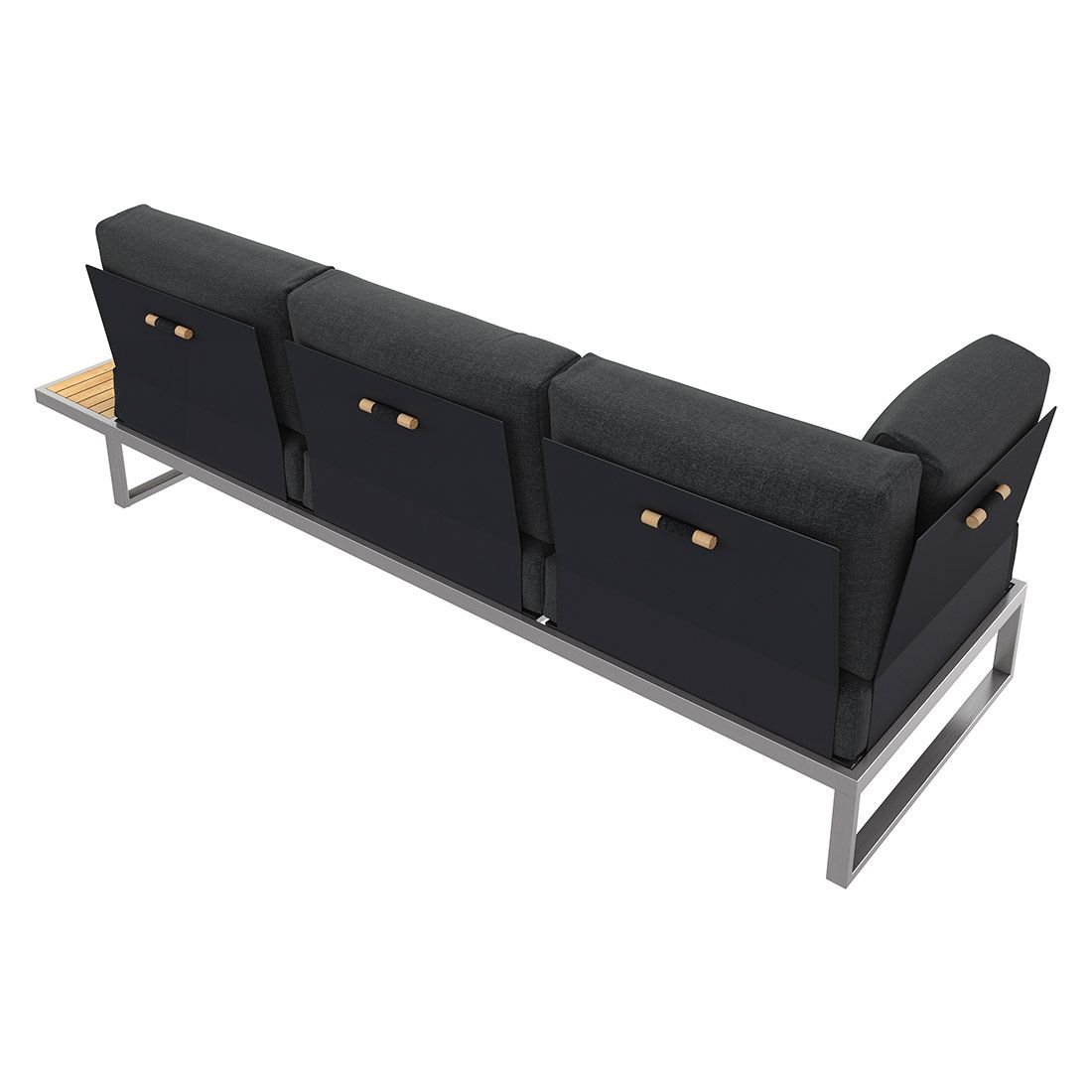 OUTLIV. Capri Gartensofa Edelstahl/Kunstfaser