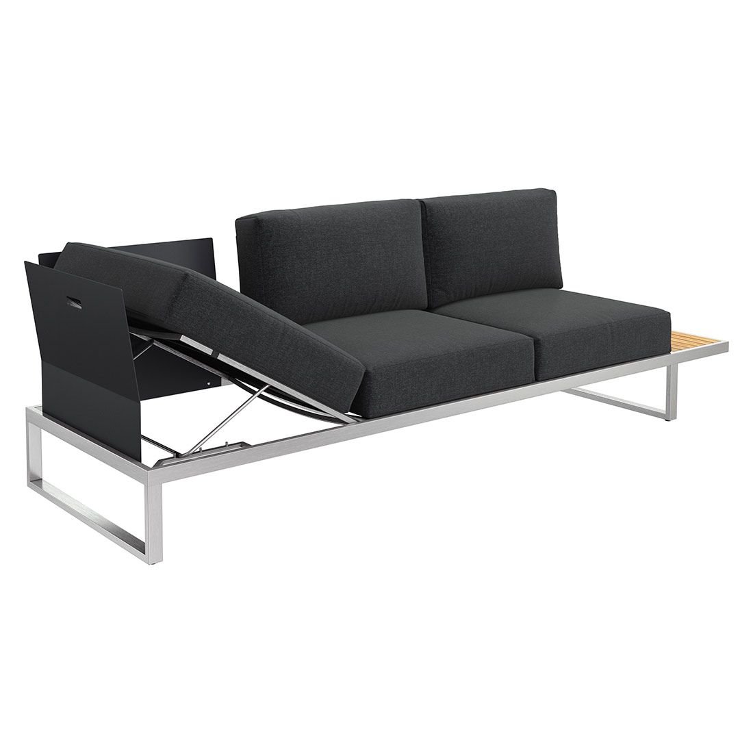 OUTLIV. Capri Gartensofa Edelstahl/Kunstfaser