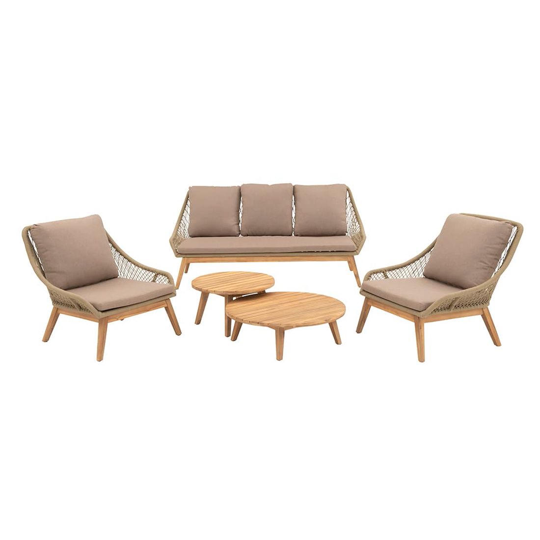 OUTLIV. Danao Loungeset inkl. Loungetisch Akazie/Rope