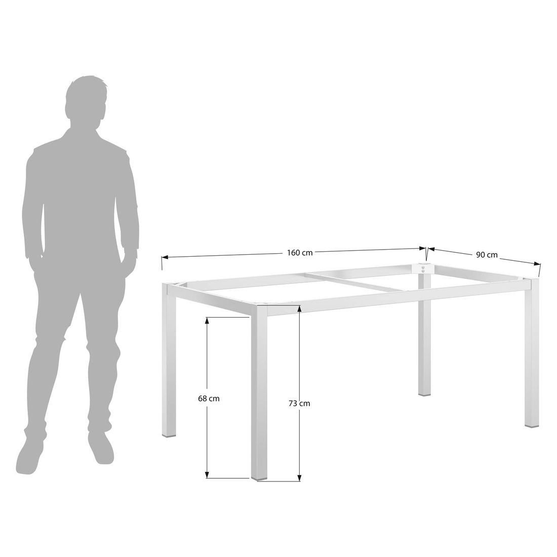 OUTLIV. Gartentisch-Gestell Aluminium