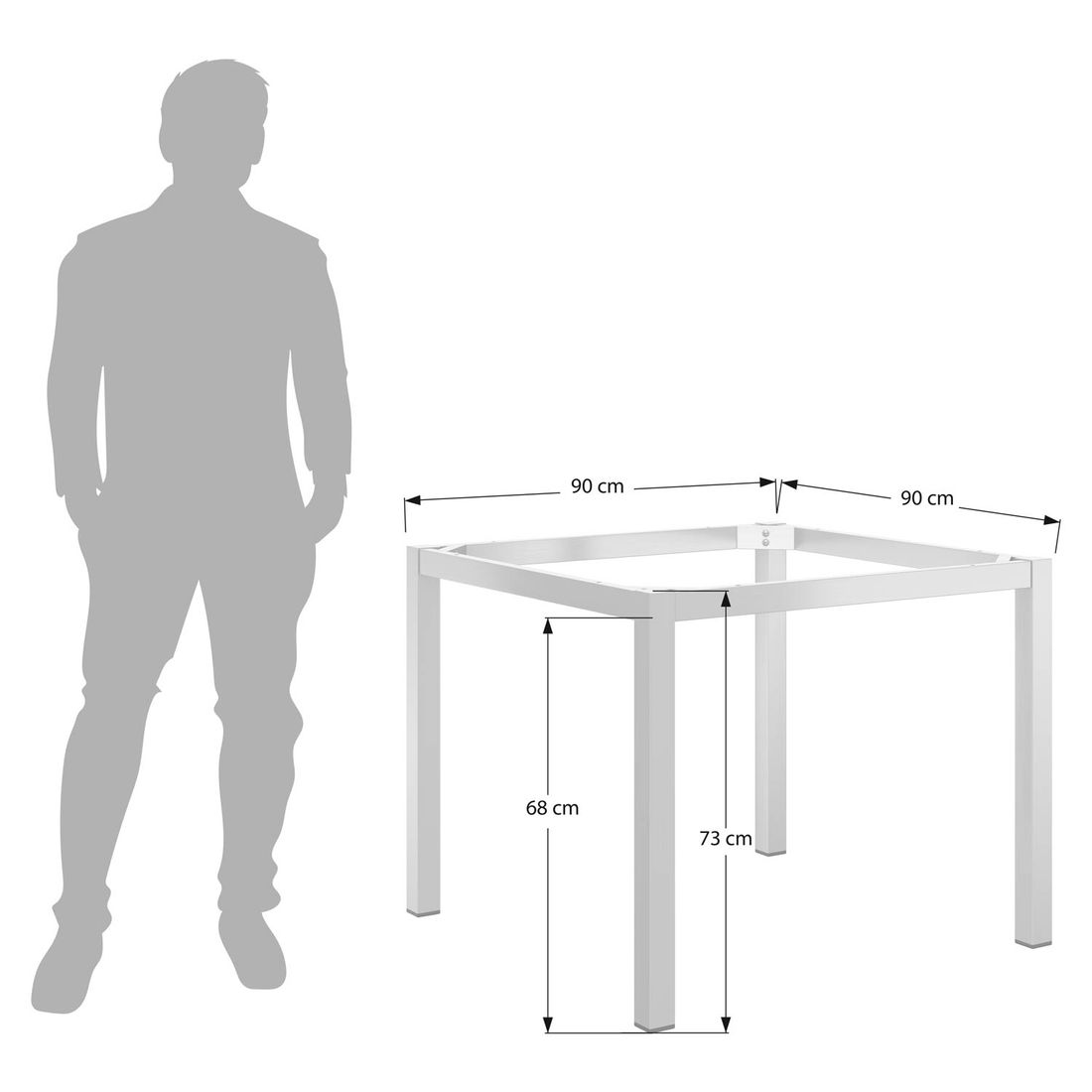 OUTLIV. Gartentisch-Gestell Aluminium