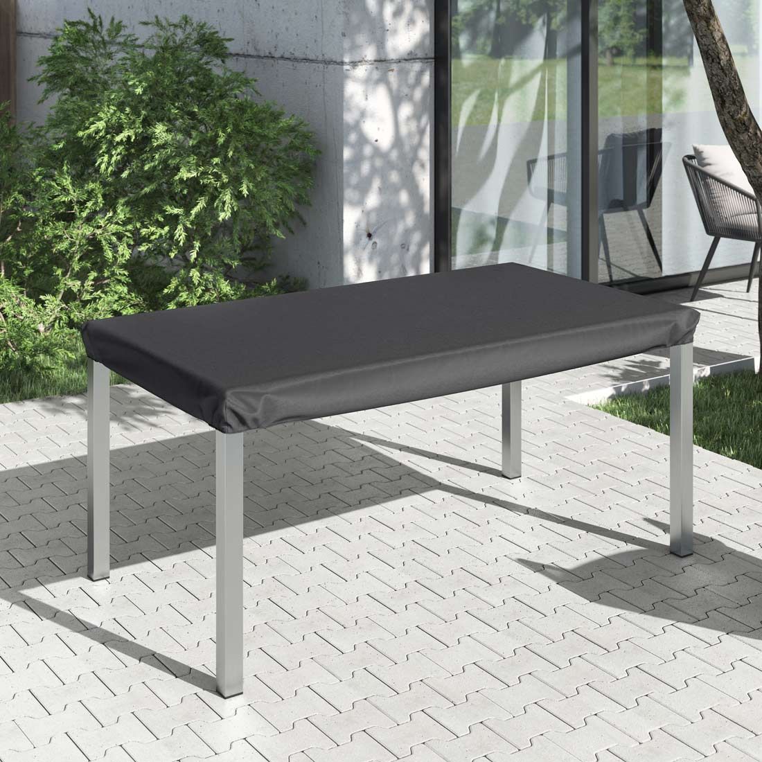 OUTLIV. Gartentisch Schutzhülle 160x90x10cm Schwarz Gartenund