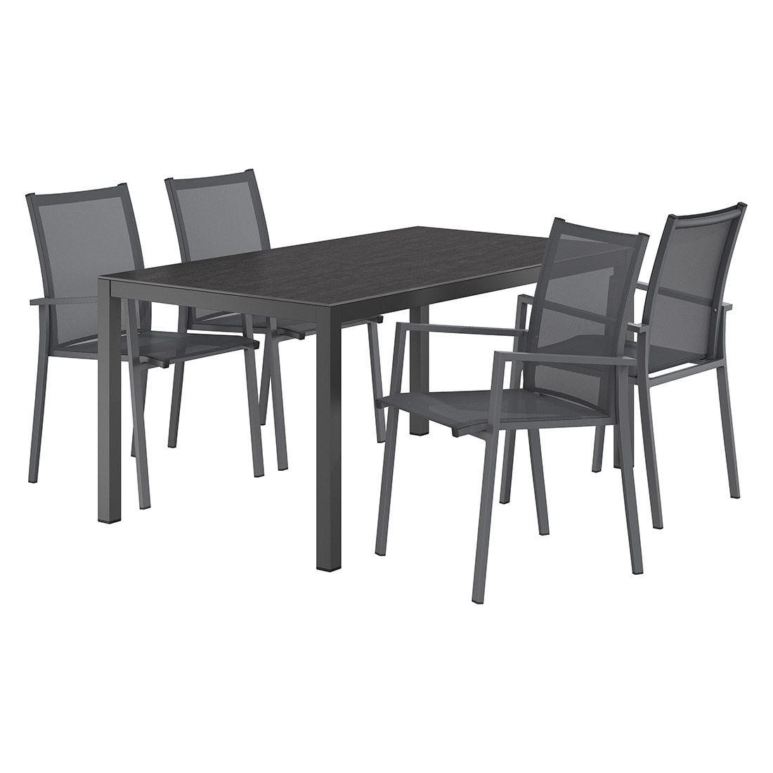 OUTLIV. Kobe Gartenmöbel-Set M (4 Plätze) Tisch 160x90cm