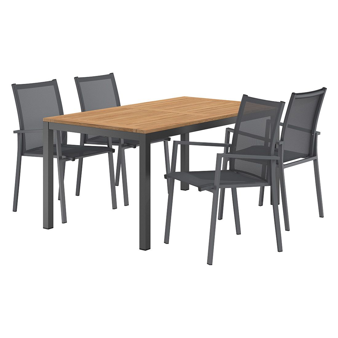 OUTLIV. Kobe Gartenmöbel-Set M (4 Plätze) Tisch 160x90cm