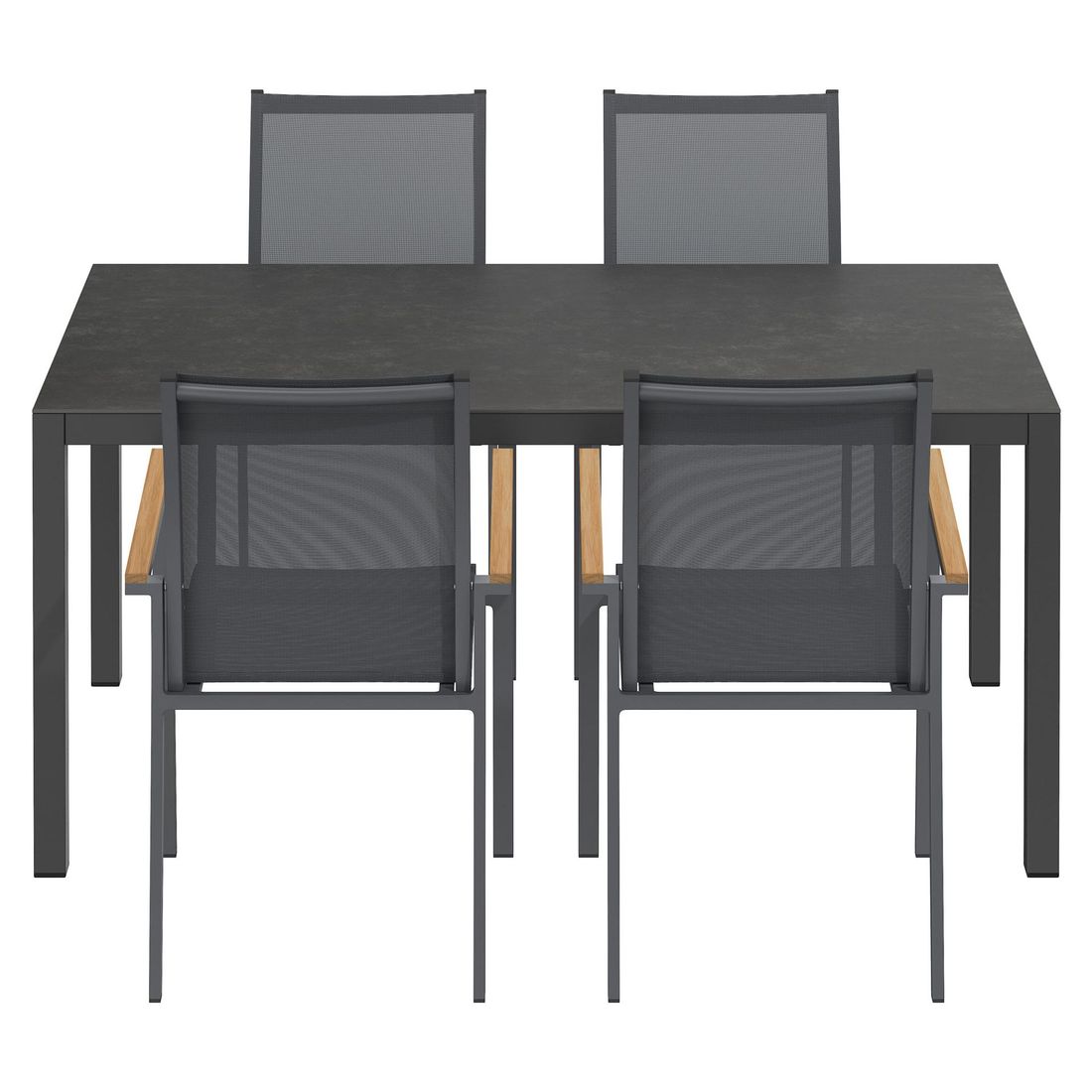 OUTLIV. Kobe Gartenmöbel-Set M (4 Plätze) Tisch 160x90cm