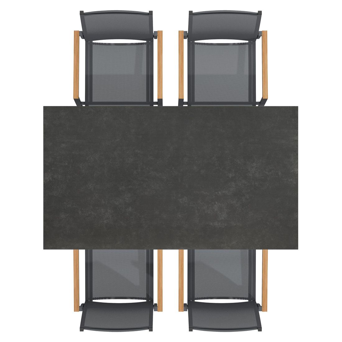 OUTLIV. Kobe Gartenmöbel-Set M (4 Plätze) Tisch 160x90cm