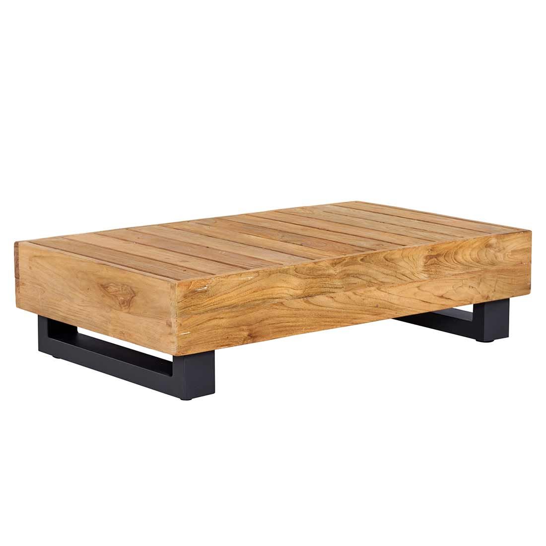 OUTLIV. Madrid Loungetisch 100x60cm Aluminium/Teak Recycelt