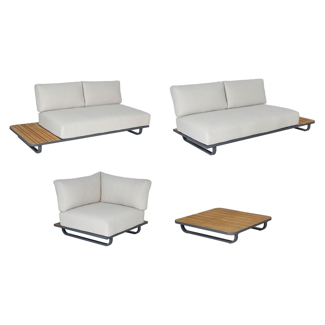OUTLIV. Malibu Ecklounge inkl. Loungetisch Aluminium/Polyester