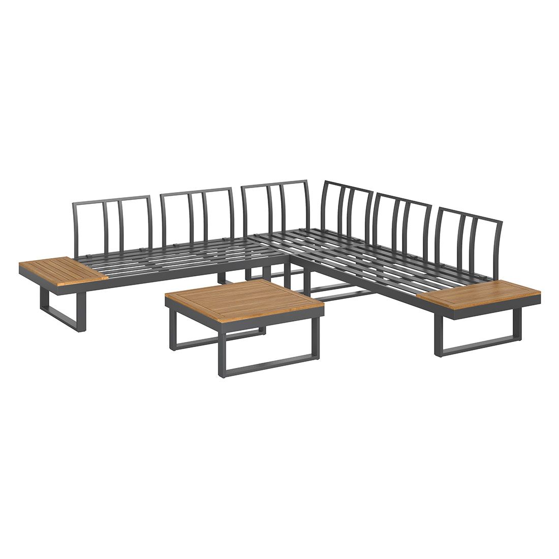 OUTLIV. Naxos Ecklounge inkl. Loungetisch Aluminium/Polyester