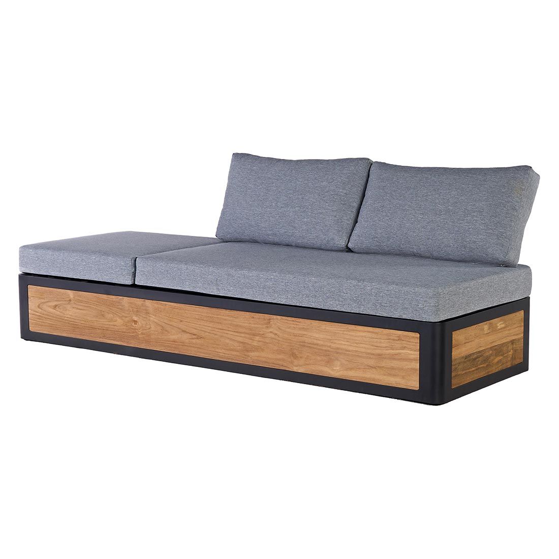 OUTLIV. Paros Gartenloungesofa verstellbar Aluminium/Teak recycelt/Olefin