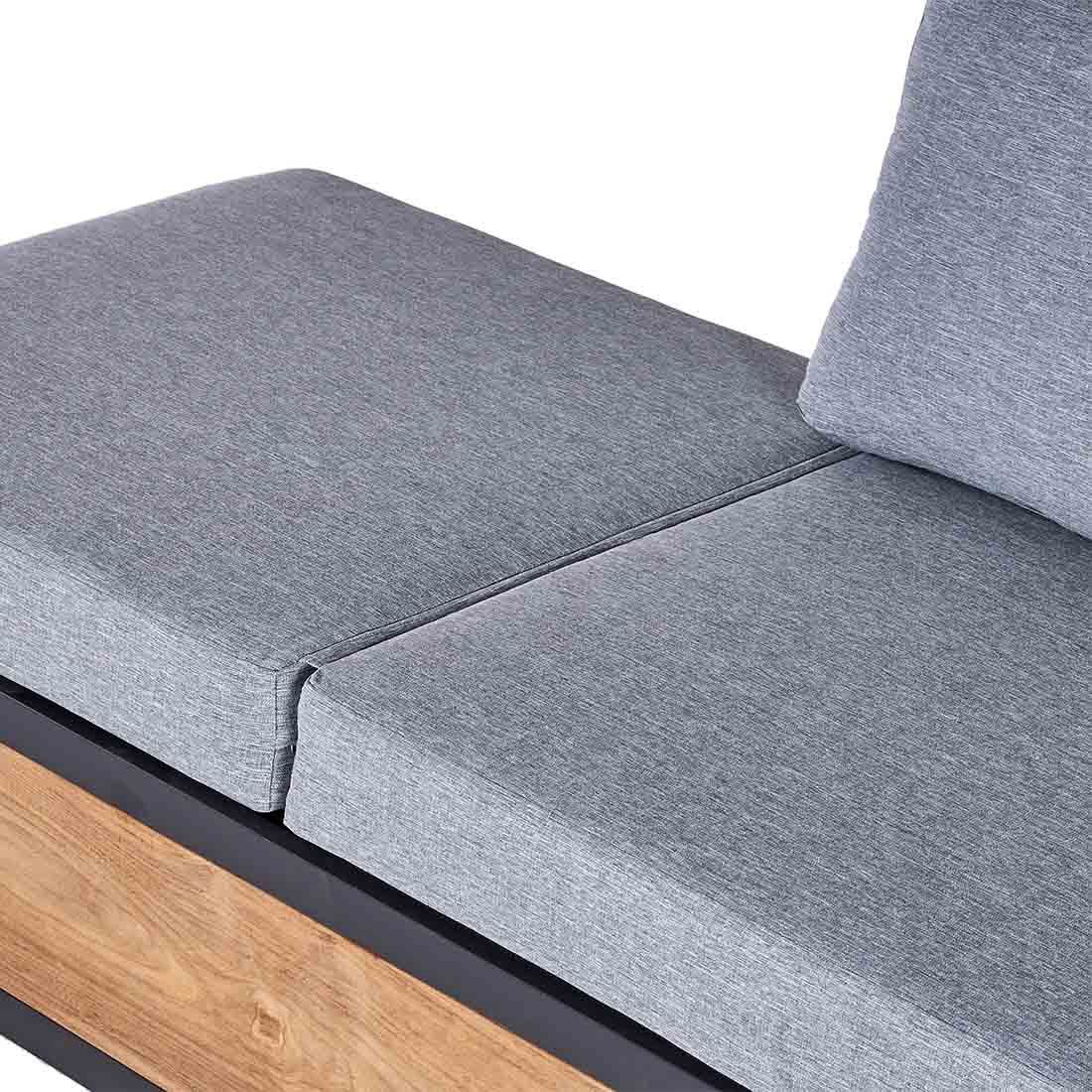 OUTLIV. Paros Gartenloungesofa verstellbar Aluminium/Teak recycelt/Olefin