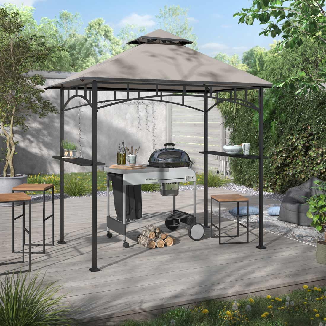 OUTLIV. Grillpavillon 152x244cm Stahl/Kunstfaser