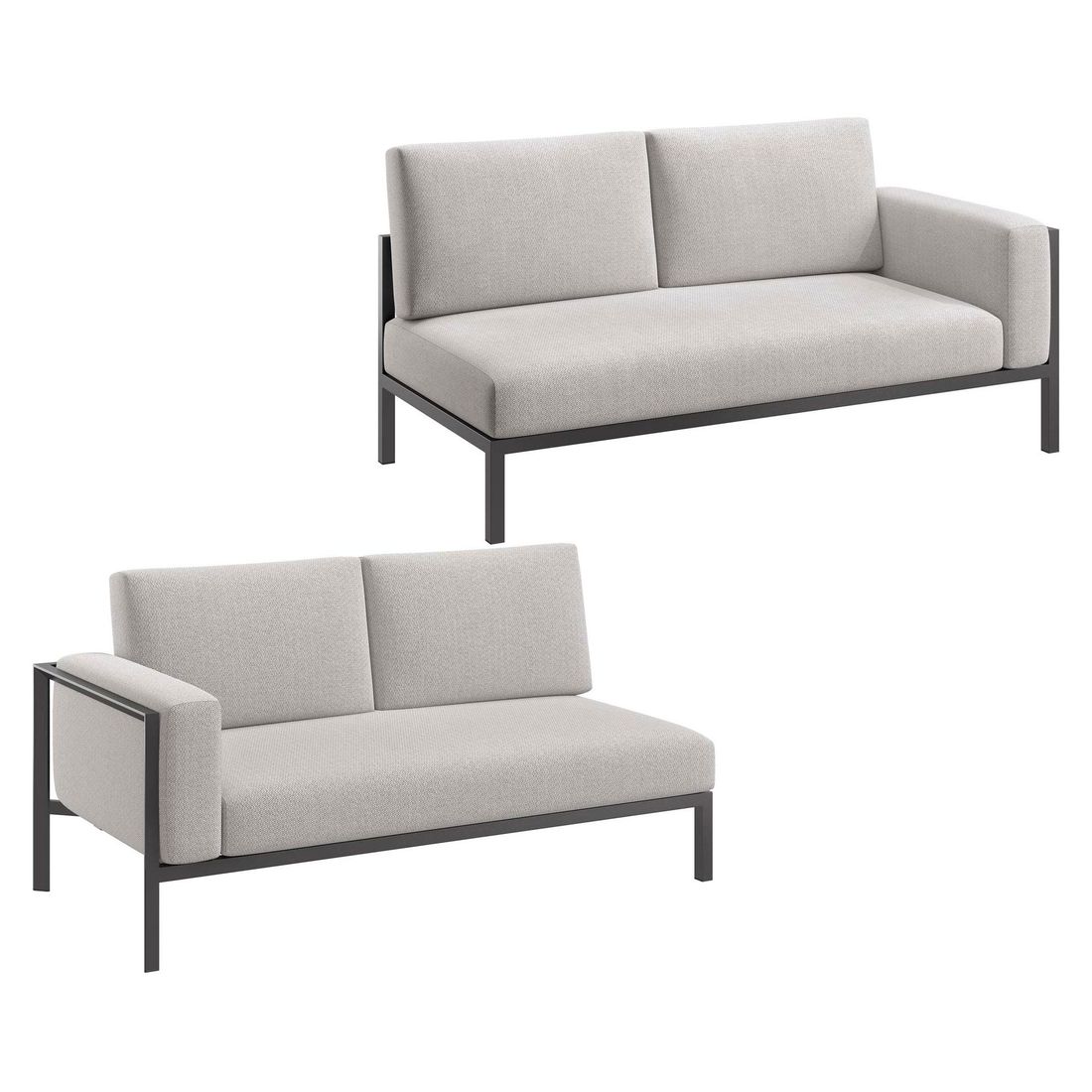 OUTLIV. Toskana Endmodule 2er-Set Aluminium/Sunproof