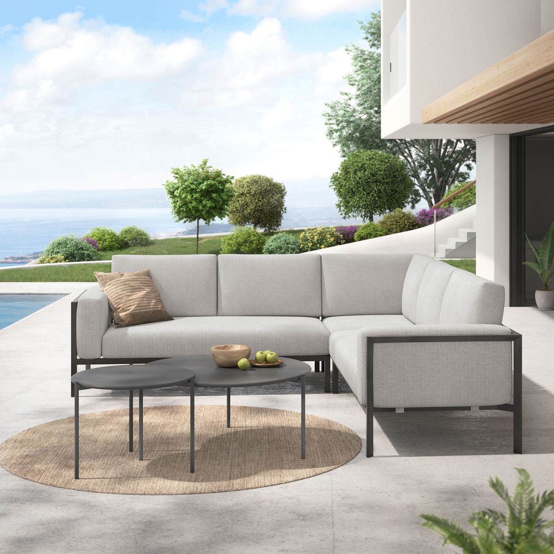 OUTLIV. Toskana Endmodule 2er-Set Aluminium/Sunproof