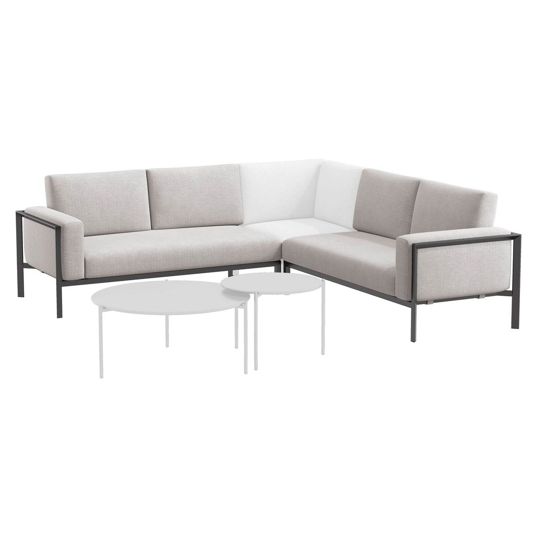 OUTLIV. Toskana Endmodule 2er-Set Aluminium/Sunproof