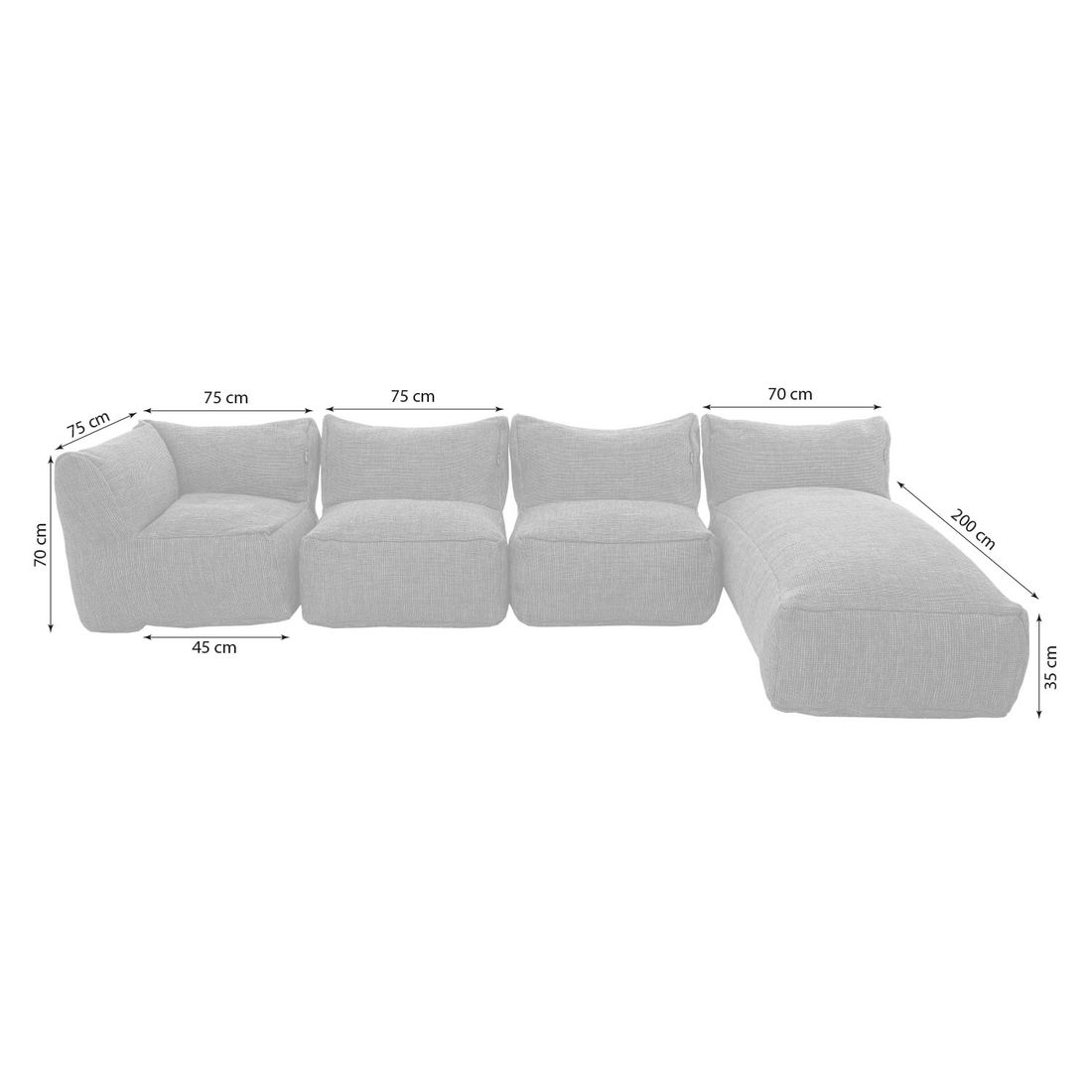 ROOLF Living Dotty Cloud Gartenloungesofa Polypropylen