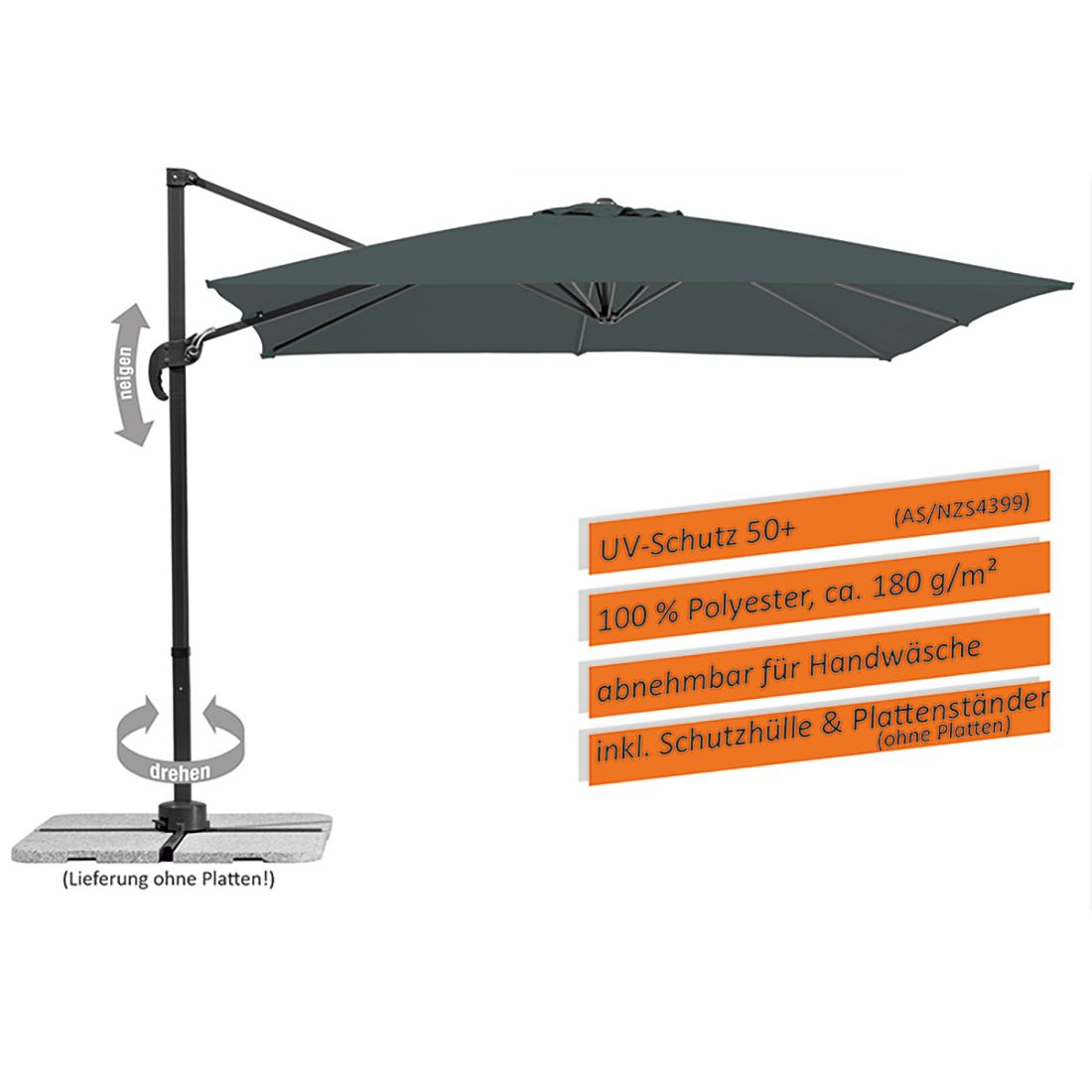 Schneider Rhodos Junior Ampelschirm 270x270cm
