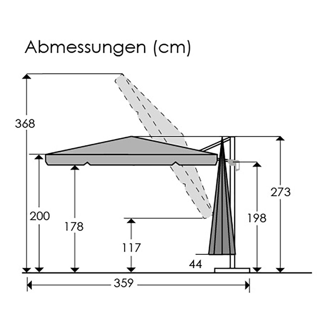Schneider Rhodos Ampelschirm 300x300cm