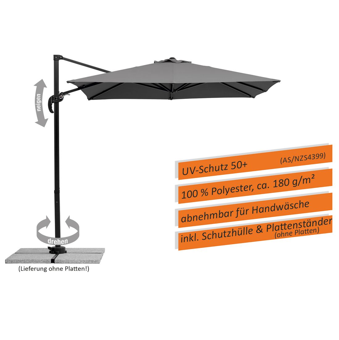 Schneider Rhodos Junior Ampelschirm 230x230cm