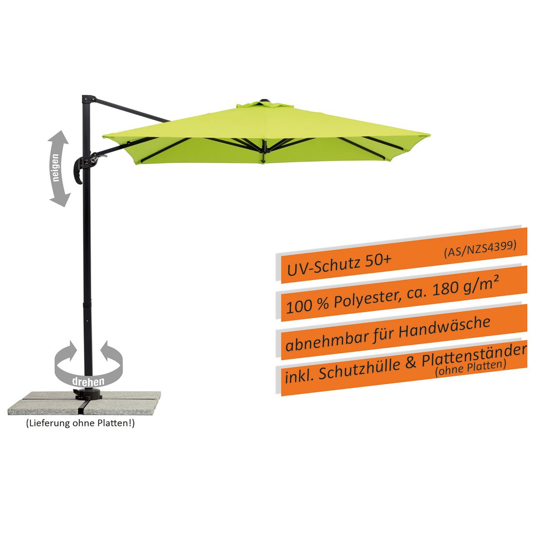 Schneider Rhodos Junior Ampelschirm 230x230cm